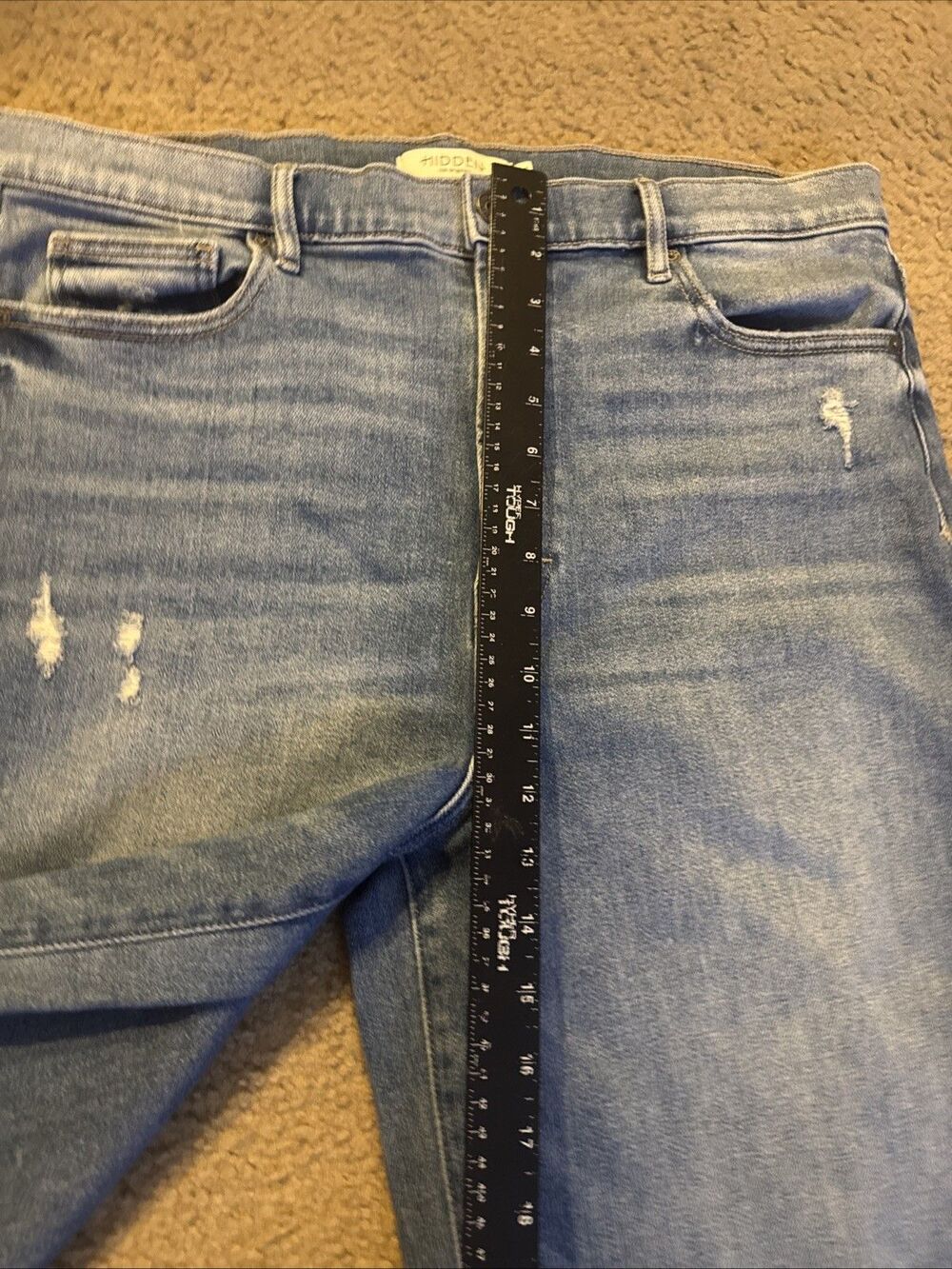 Hidden Womens Size 34 Blue Denim High Rise Jeans - Picture 7 of 15